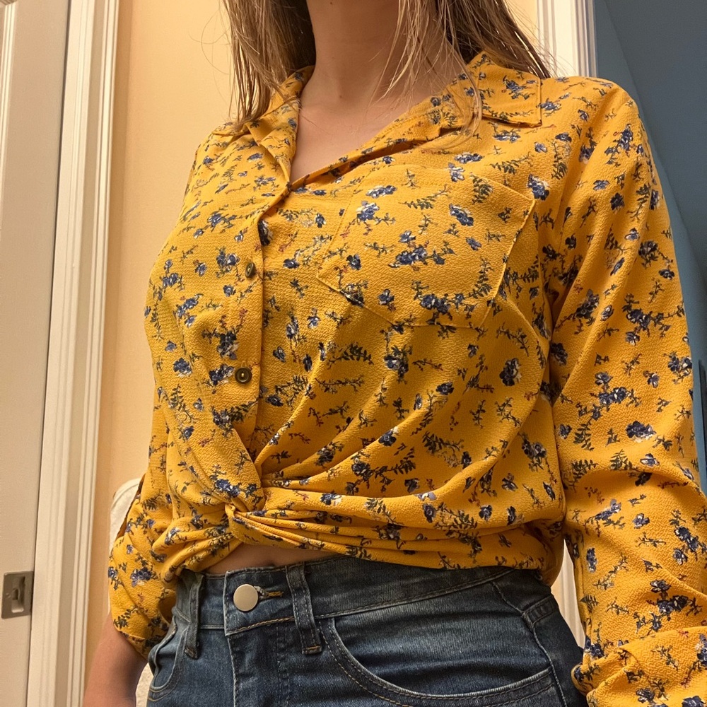 Yellow Flowered Top